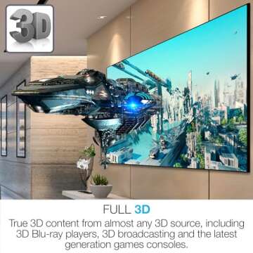 Optoma HD30LV Compact Gaming and Home Theater Projector, 1080p with 4K HDR Input, High Bright 4,500 Lumens for Day and Night Use