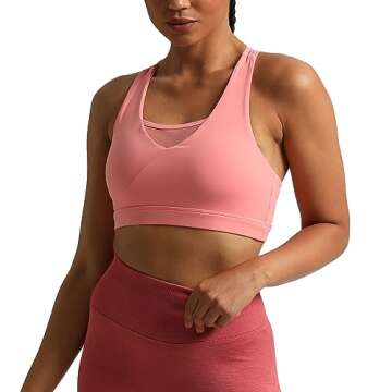 Aoxjox Women's Workout Sports Bras Hilary Mesh Fitness Padded Training High Impact Gym Bra Yoga Crop...