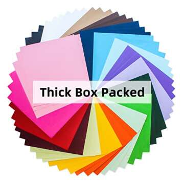 Livholic 60 Sheets Colored Card Stock Paper 12x12 - 20 Assorted Colors for Crafting