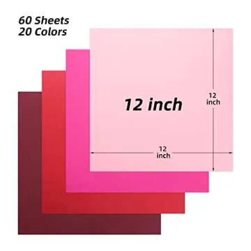 Livholic 60 Sheets 12x12 Colored Cardstock for Crafts