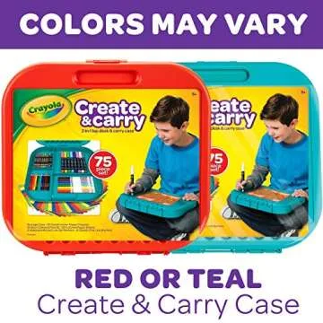 Explore Crayola Create 'N Carry Art Set for Kids 75 pcs