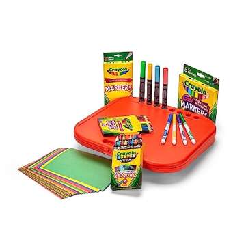 Crayola Create 'N Carry Art Set (75pcs), Art Supplies Kit, Drawing Set for Kids, Arts & Crafts Supplies, Gift for Kids, 5+