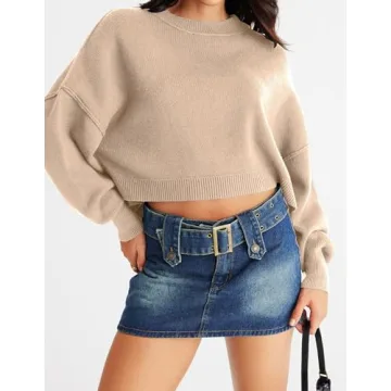 MEROKEETY Women's Oversized Ribbed Knit Sweater