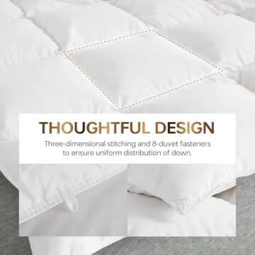 C&W White Goose Down Comforter King with 750 Fill Power