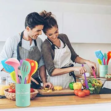 Colorful 12-Piece Silicone Cooking Utensils Set by Umite Chef