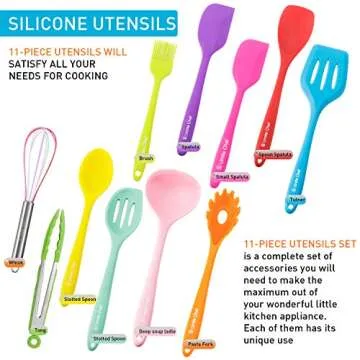 Colorful 12-Piece Silicone Cooking Utensils Set by Umite Chef