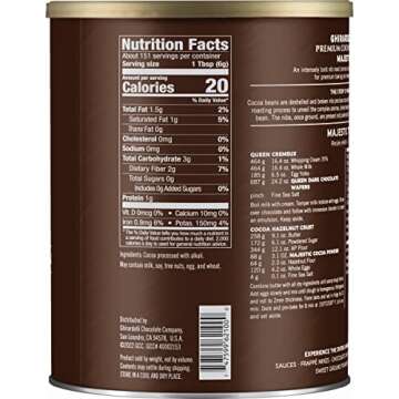 Ghirardelli Majestic Premium Cocoa Powder, 32 Ounce Can with Ghirardelli Stamped Barista Spoon