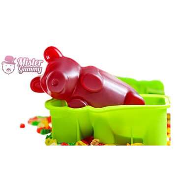 DIY Giant Gummy Bear Mold by Mister Gummy | PREMIUM Quality Silicone + 2 RECIPES and 5 GIFT BAGS Inc...