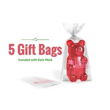 DIY Giant Gummy Bear Mold | Premium Silicone & Gift Bags