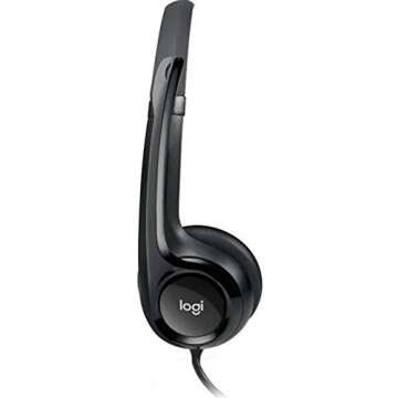 Logitech ClearChat Comfort USB Headset H390 with Mic - Black (Renewed)