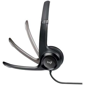 Logitech ClearChat Comfort USB Headset H390 with Mic - Black (Renewed)