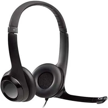 Logitech ClearChat Comfort USB Headset H390 with Mic - Black (Renewed)