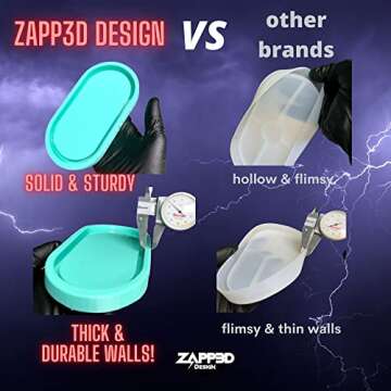 Zapp3D Oval Tray Silicone Mold for DIY Crafts