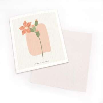 Ablecozy Swedish Dish Clothes Pack of 4, Reusable Soft Kitchen Towels Dish Cloths Set Absorbent Sponge Cleaning Washable Quick Drying Bar Hand Washing (flower2)