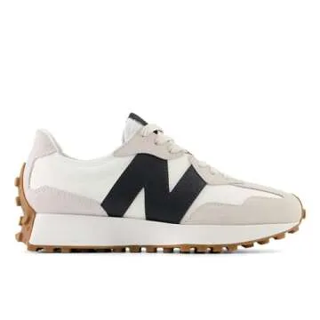 New Balance Women's 327 Sneaker, Moonbeam/Black, 7