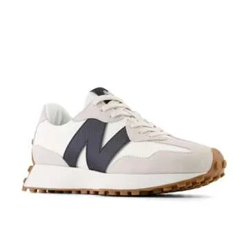 New Balance Women's 327 Sneaker, Moonbeam/Black, 7