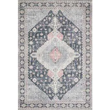 Loloi II Skye Collection Charcoal Multi Area Rug 6x9