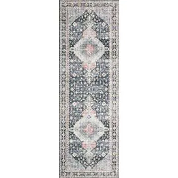 Loloi II Skye Collection Charcoal Multi Area Rug 6x9