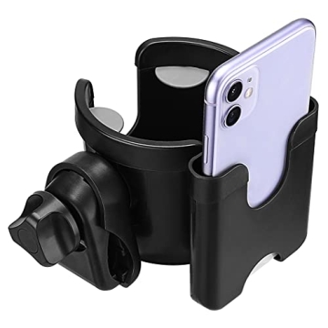 Universal Stroller Cup Holder with Phone Holder for Easy Use