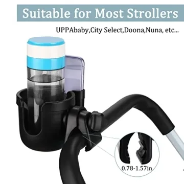 Universal Stroller Cup Holder with Phone Holder for Easy Use