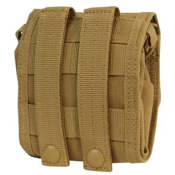 Condor MA36-498 Roll-Up 4.5 x 5 inches Utility Pouch (Coyote Brown)