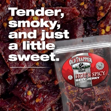 Old Trapper Hot & Spicy Beef Jerky 10-Ounce Gourmet Snack