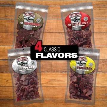 Old Trapper Hot & Spicy Beef Jerky 10-Ounce Gourmet Snack