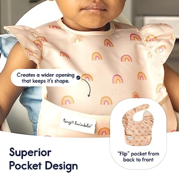 Tiny Twinkle Mess-Proof Bib for Easy Feeding and Travel