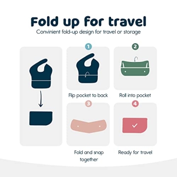 Tiny Twinkle Mess-Proof Bib for Easy Feeding and Travel