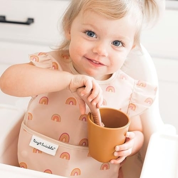 Tiny Twinkle Mess-Proof Bib for Easy Feeding and Travel