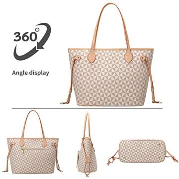 Lacel Urwebin Handbags for Women Designer Fashion Purses Top Handle Satchel Shoulder Bags 2pcs with ...