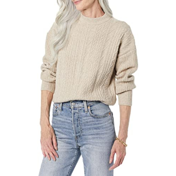 Amazon Essentials Women's Cable Knit Sweater - Soft, Stylish & Cozy for All Occasions