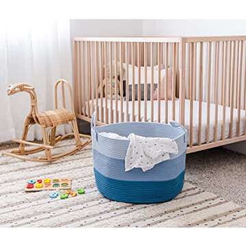 Stylish OrganiHaus Cotton Rope Storage Basket for Kids