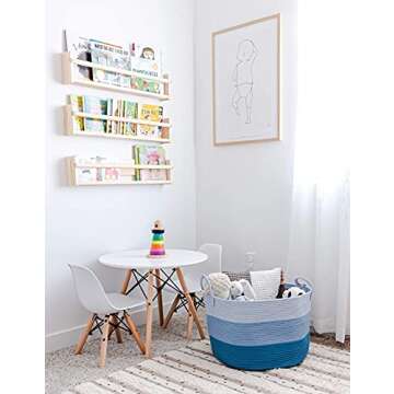 Stylish OrganiHaus Cotton Rope Storage Basket for Kids