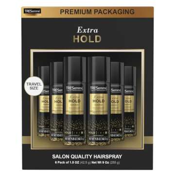 TRESemmé Travel-Size Hairspray 6-Pack – TRES Two Aerosol Hair Spray Extra Hold, Anti-Humidity, An...