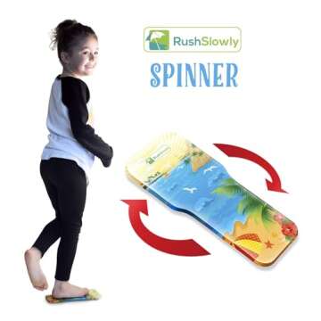 RushSlowly Ice Skating Spinning Turnboard Trainer Device for Practicing (Beach)