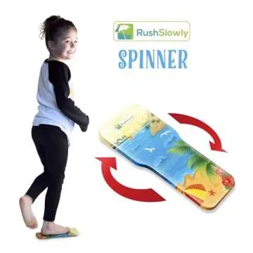 RushSlowly Ice Skating Spinning Turnboard Trainer Device for Practicing (Beach)