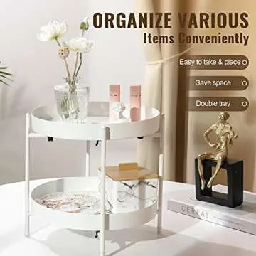 Lewondr 2-Tier Organizer for Bathroom & Kitchen Space