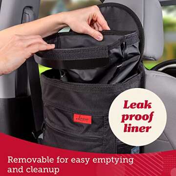 Lusso Gear Spill-Proof Car Trash Can, 2.5 Gallon