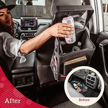 Lusso Gear Spill-Proof Car Trash Can, 2.5 Gallon