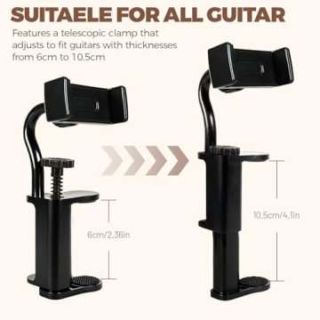 MOLIBYME Adjustable Guitar Phone Holder for Musicians