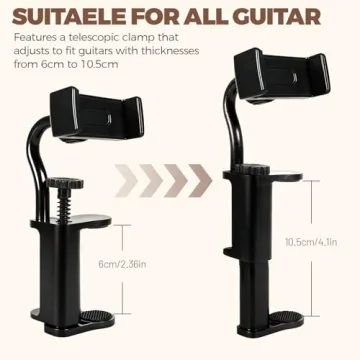 MOLIBYME Adjustable Guitar Phone Holder for Musicians