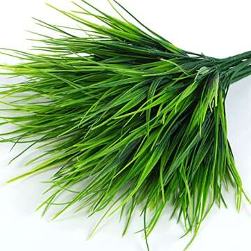 Ouddy Artificial Wheat Grass UV Resistant for Home Decor