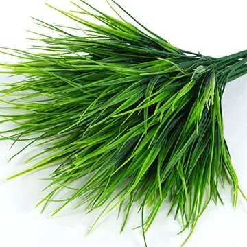Ouddy Artificial Wheat Grass UV Resistant for Home Decor