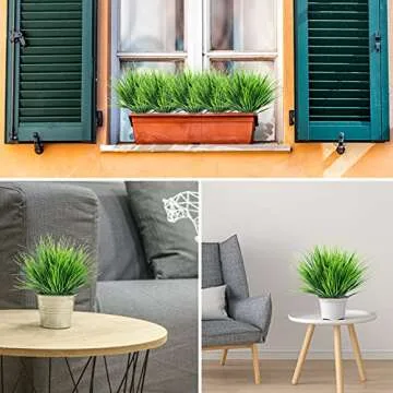 Ouddy Artificial Wheat Grass UV Resistant for Home Decor