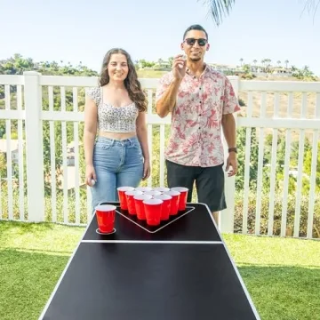 GoPong 8-Foot Portable Beer Pong Table for Parties