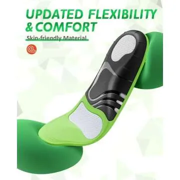 Plantar Fasciitis Arch Support Insoles, Heavy Duty Support (220+lbs) Orthotic Inserts for Flat Feet/Feet Pain Relief/Pronation, Shock-Absorb Shoes Insoles for Men & Women Standing,XS