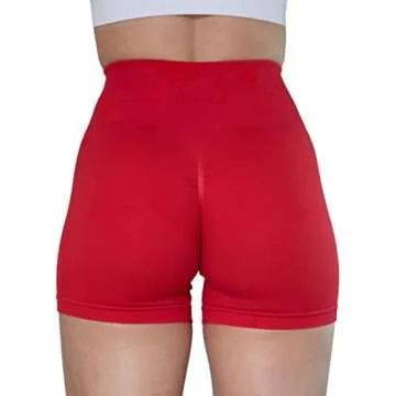 AUROLA CAMO Collection Workout Shorts for Women Subtle Logo Seamless Scrunch Gym Yoga Running Active...