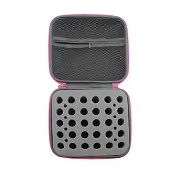 “This Girl is Essentially SpOILed” Essential Oil Carrying Case Holds 30 5ml/10ml/15ml Bottles; Black Nylon Travel-Friendly Foam-Padded Organizer with Handle and Zipper