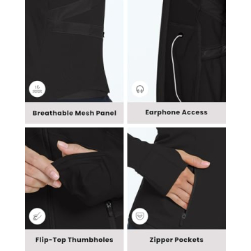 QueenieK Women's Slim Fit Workout Jacket - Shapes & Breathes